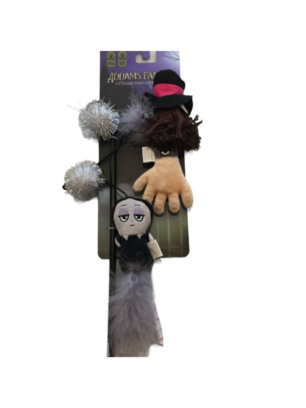 The Addams Family Cat Teaser Wand & Toy Set IT THING WEDNESDAY - Picture 2 of 6